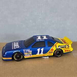 Rare Brett Bodine #11 Lowe's 1995 Thunderbird Diecast Race Car Bank with Key